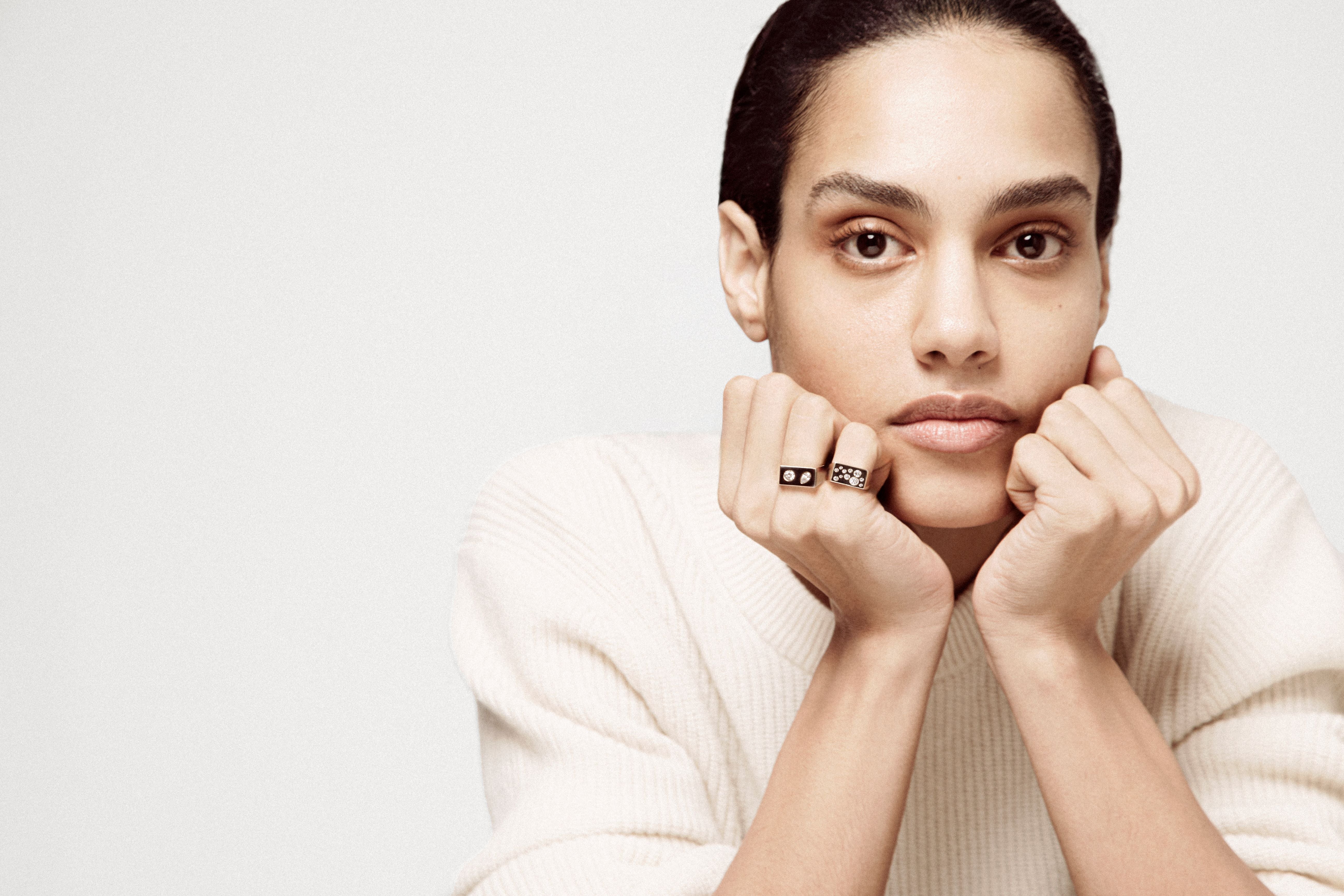 Raindrop Guld og Diamant Ring
