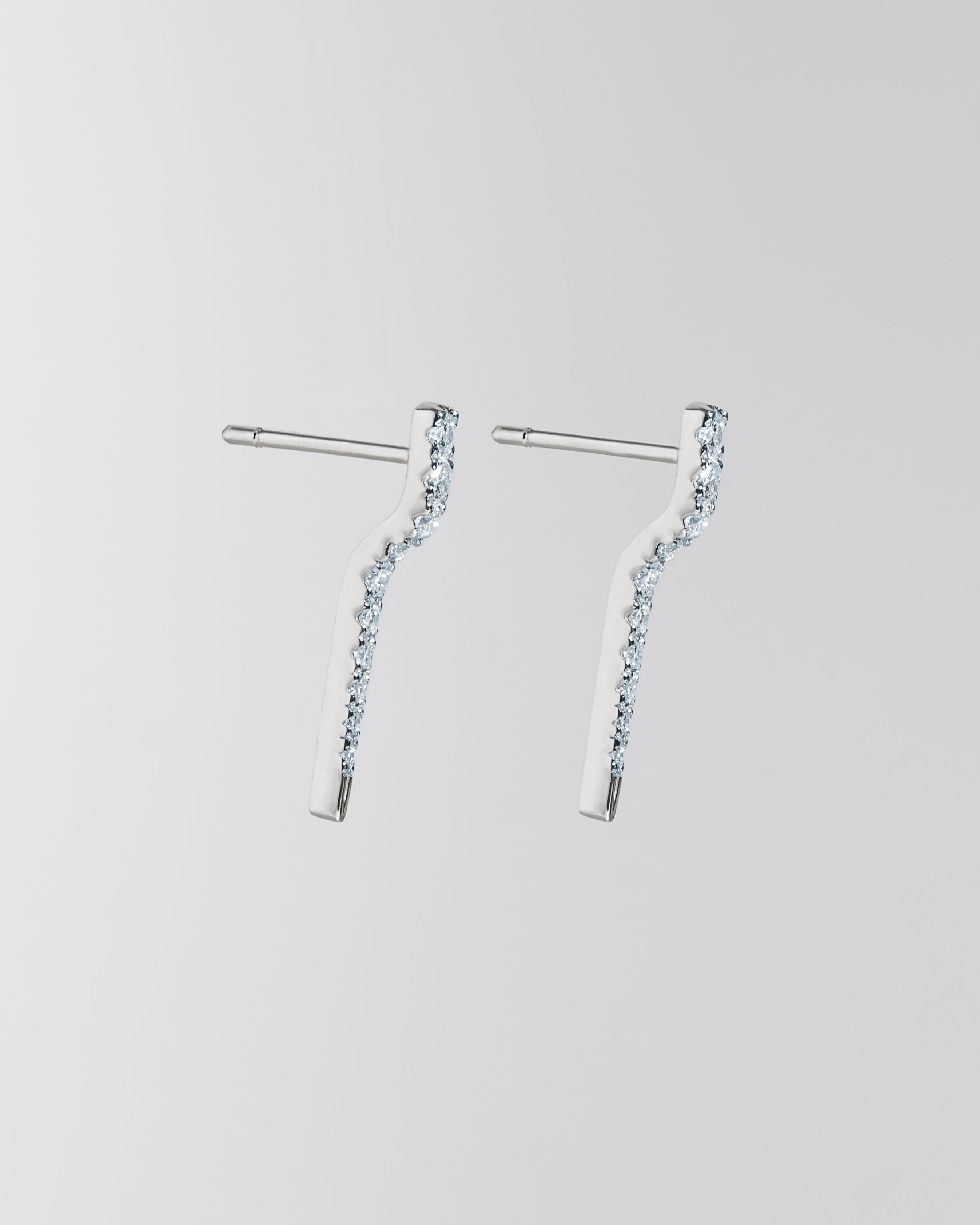Icicle Sølv og Diamant Øreringe