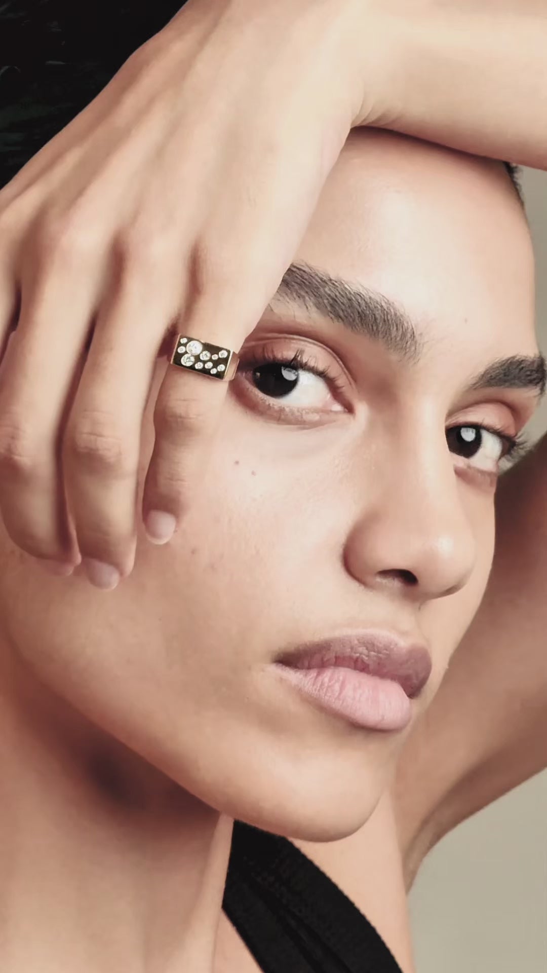 Raindrop Guld og Diamant Ring
