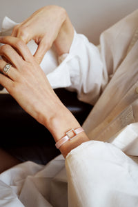 Sunlight Bracelet Silver, Diamond and Satin