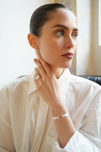 Sunlight Bracelet Silver, Diamond and Satin