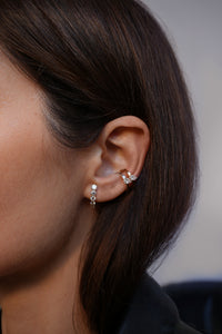 Earcuff Moonlight Argent et Diamant