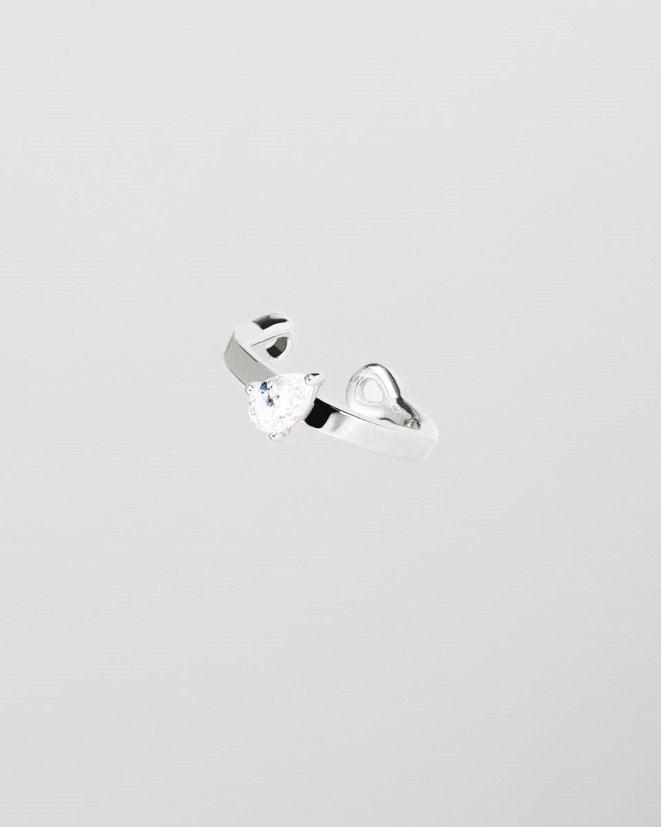 Earcuff Moonlight Argent et Diamant