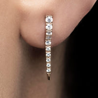 Icicle Earrings Silver and Diamond