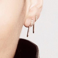 Icicle Earrings Silver and Diamond