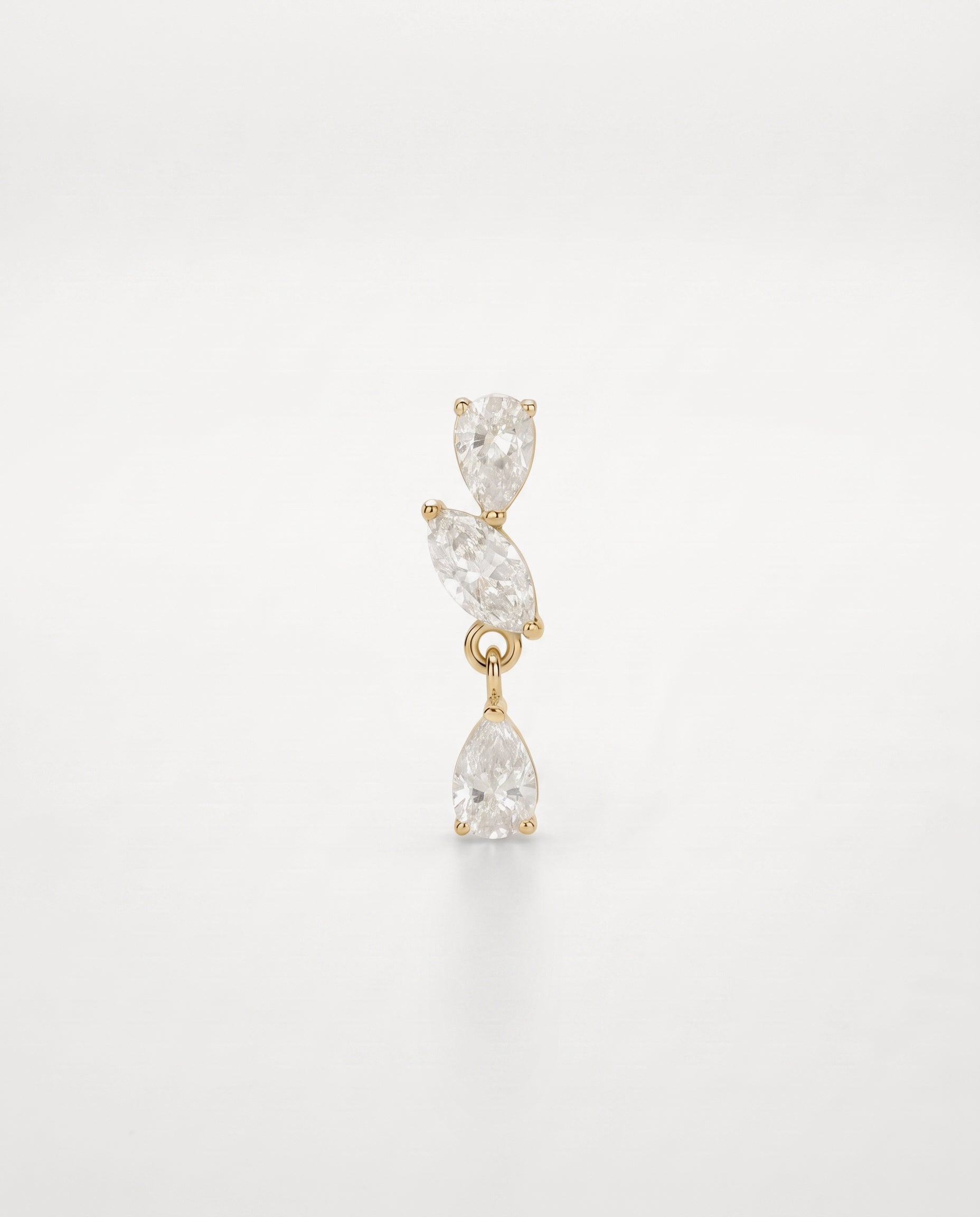 Juniper Guld og Diamant Øreringe