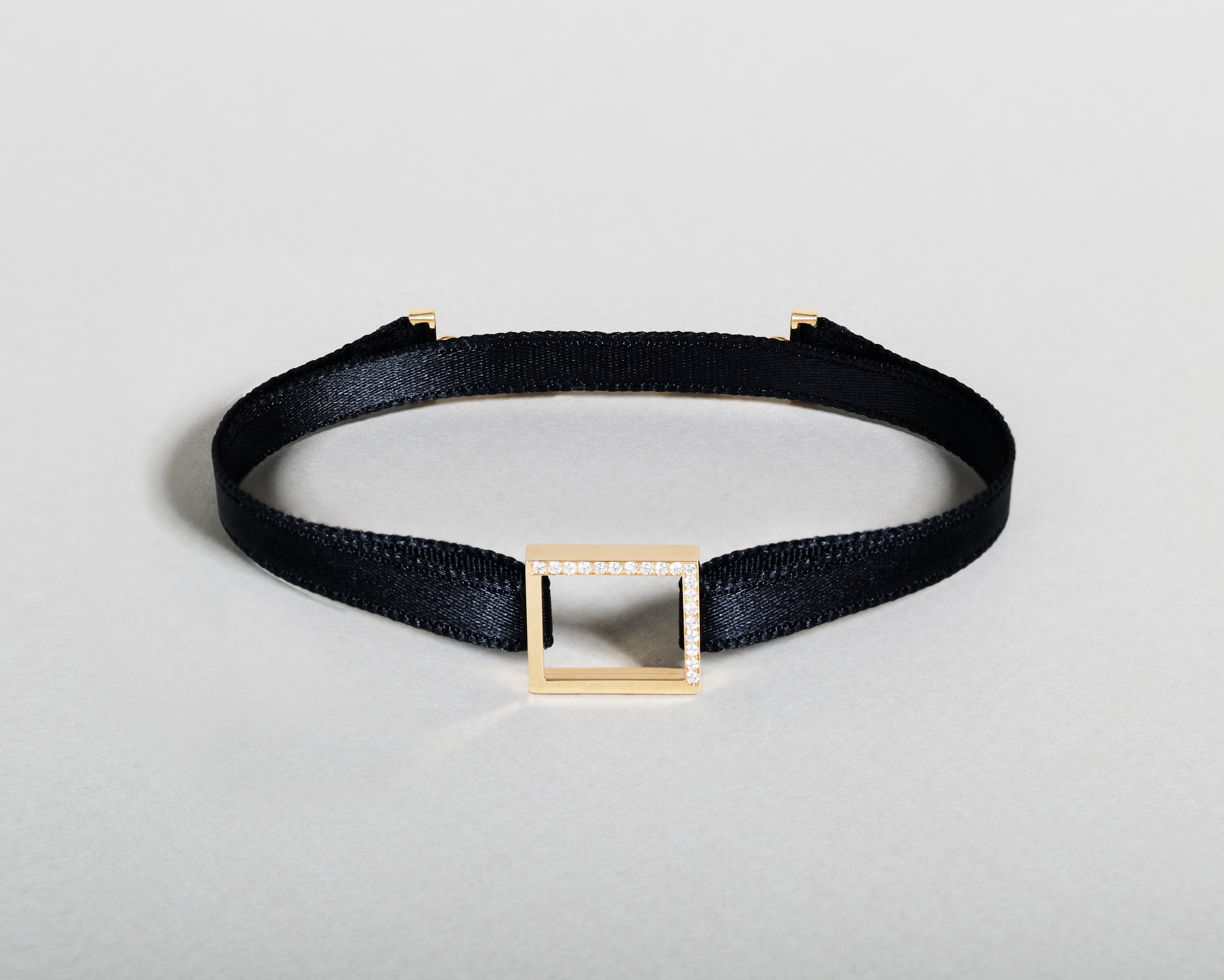 Bracelet Sunlight Or, Diamant et Satin