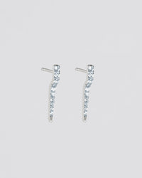 Icicle Earrings Silver and Diamond