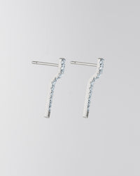 Icicle Earrings Silver and Diamond