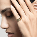 Raindrop Guld og Diamant Ring