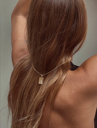 Collier Dog Tag Juniper Or et Diamant