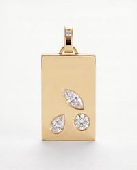 Collier Dog Tag Juniper Or et Diamant