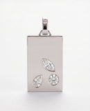 Collier Dog Tag Juniper Argent et Diamant