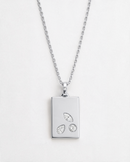 Collier Dog Tag Juniper Argent et Diamant