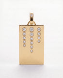 Collier Dog Tag Willow Or et Diamant