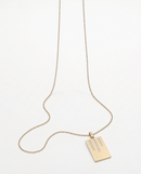 Collier Dog Tag Willow Or et Diamant