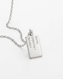Collier Dog Tag Willow Argent et Diamant