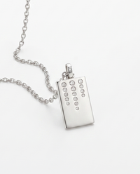 Collier Dog Tag Willow Argent et Diamant