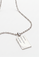 Collier Dog Tag Willow Argent et Diamant